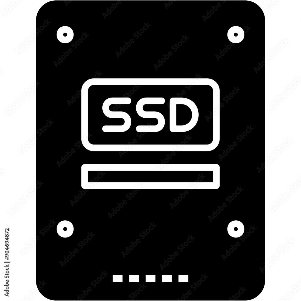 Sticker solid state drive icon