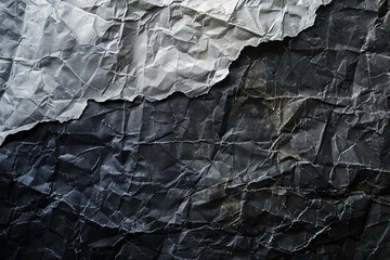 Creased black and grey paper background. Grunge textures