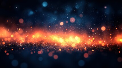 Fototapeta premium Mystic Blur: Dark Blue and Orange Gradient Abstract Background