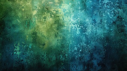 Cool blue and green tones blend in a metal-textured abstract background, offering a peaceful and modern look.