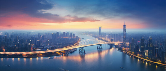 Chongqing Chaotianmen Bridge at night