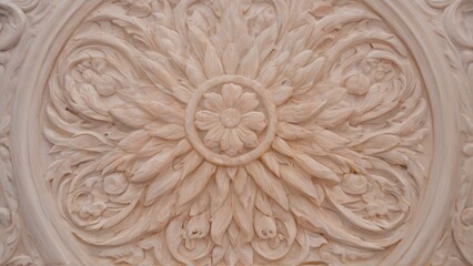 Obraz premium ornate carving with carved floral details surrounding,