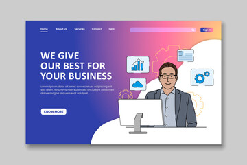 Growth your business landing page template