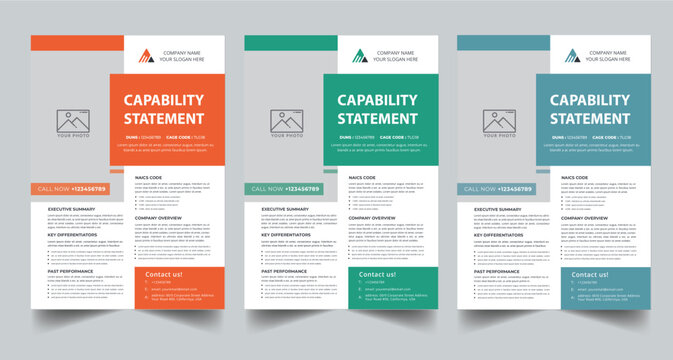 Capability Statement Template Design.