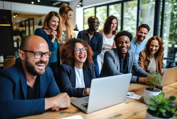Diverse Team Enjoying Office Meeting