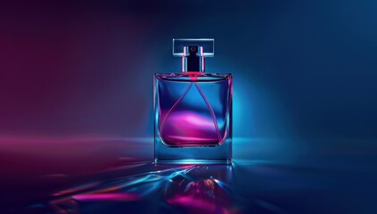 Perfume Bottle in Neon Lights