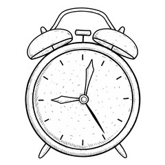 Sketch alarm clock illustration