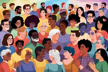 People with different cultures in job opportunities and business communication with different cultures