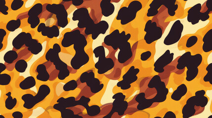 leopard print in golden yellow brown and black luxurious colored seamless patchwork pattern in Egypian style