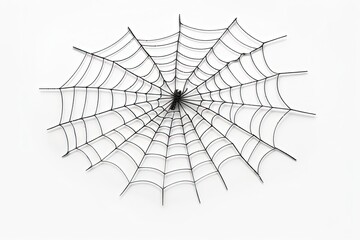 Obraz premium Spider web isolated on a white background