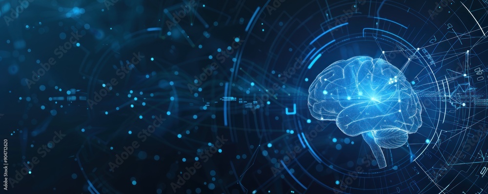 Poster digital brain: artificial intelligence, technology, and neural networks