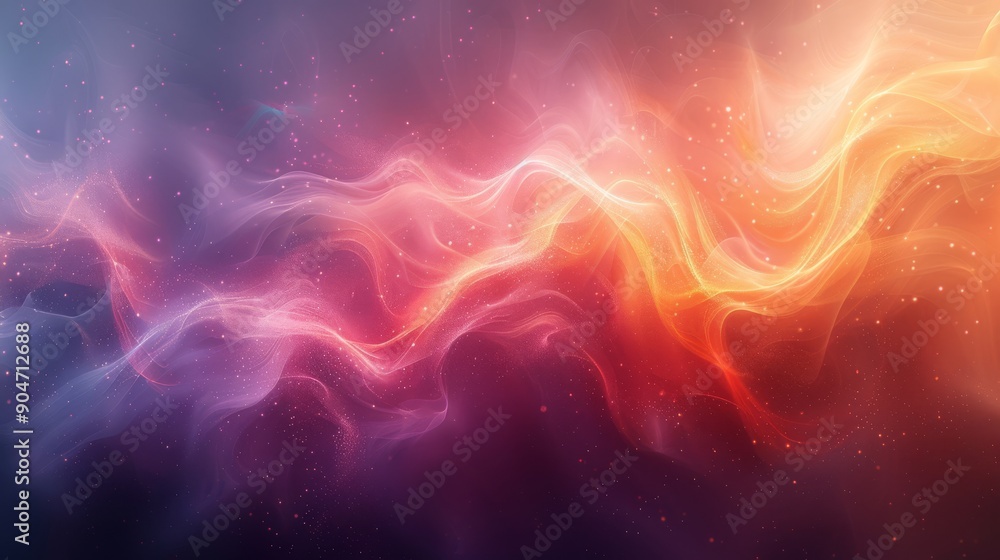 Poster abstract colorful light waves background for use in various media projects and presentations