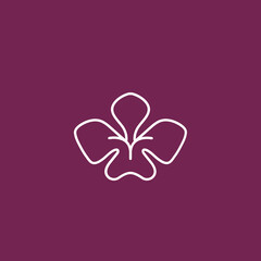 Orchid Logo Icon Line Art