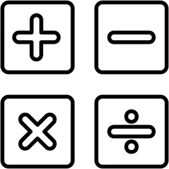 Obraz premium Mathematical Symbol Icon