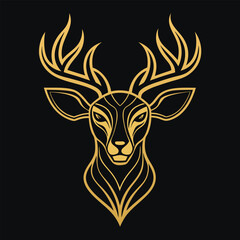 Fototapeta premium deer head silhouette