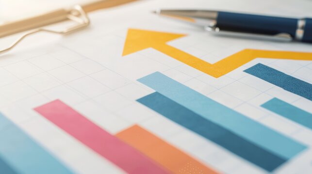 Detailed financial portfolio in an advisor's office, arrows leading to diverse assets like stocks, bonds, real estate, commodities, analytical tools visible