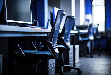 Fototapeta premium Sleek Modern Office Workspace Design