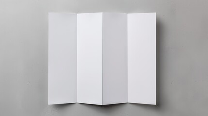 Blank portrait. changeable background  white paper isolated on gray. identity design, corporate templates, company style, set of booklets, blank white folding paper flyer 