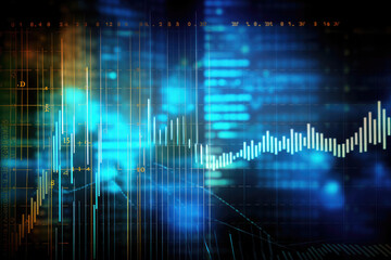 Fototapeta premium Dynamic Financial Data Visualization Concept