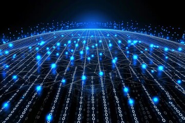 Obraz premium Colorful neural network brain model with lights, representing AI's ability to mimic human cognition.