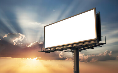 blank billboard under sunny sky Ai generated 