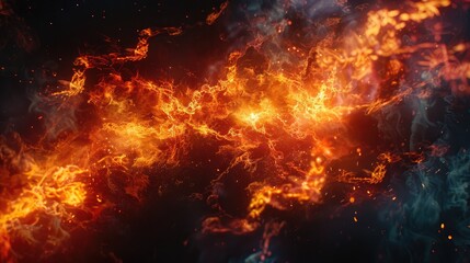 Hellfire Flames on a dark backdrop