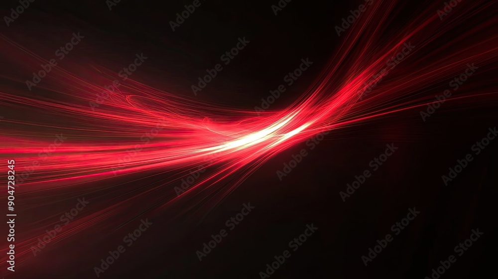 Poster abstract red light on a black background, creating dramatic illumination with ample space for your t