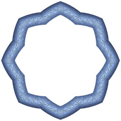 Transparent Frame - Blue Pattern