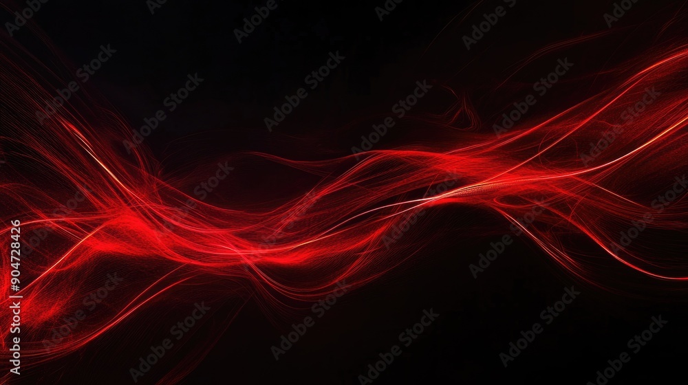 Poster abstract red lighting effect on a black background, providing plenty of copy space for your text or 