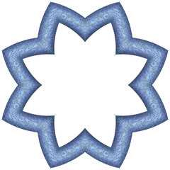 Transparent Frame - Blue Pattern