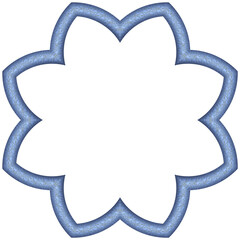 Transparent Frame - Blue Pattern