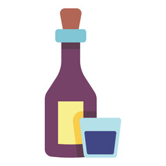 alcoholic drink wine flat icon