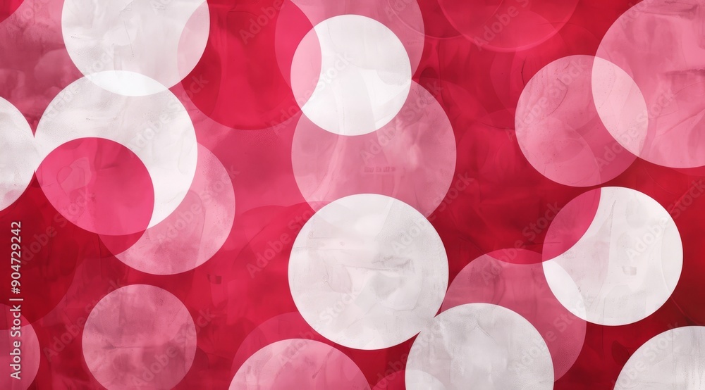Poster An Abstract Red and White Circular Bokeh Background Design That is Visually Stunning and Unique