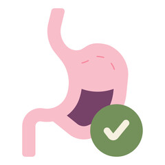 healthy stomach digestion flat icon