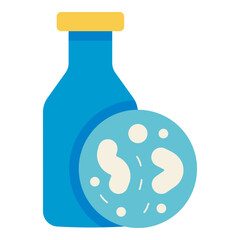probiotics drink flat icon