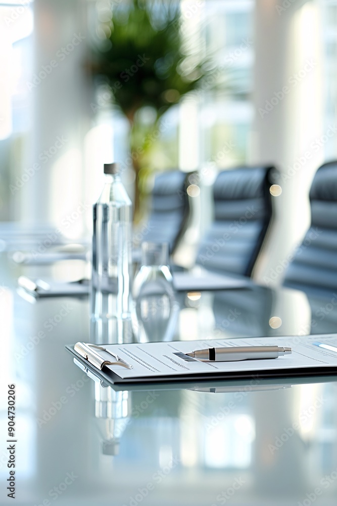 Poster a business meeting setting where real estate properties are discussed as part of a larger investment
