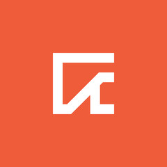 Geometric Line Letter K