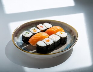 sushi with white background. isolated.
