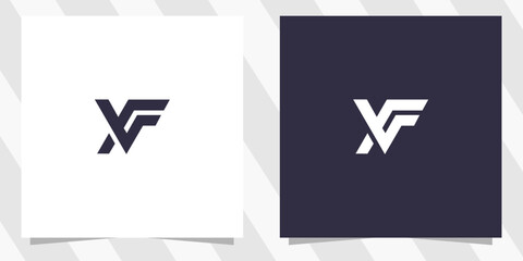 Letter vf fv logo design vector