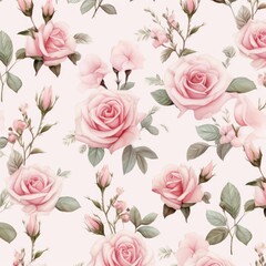 Pink rose floral pattern