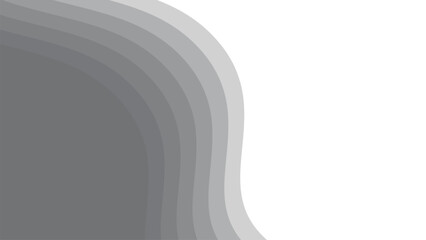 Naklejka premium Gray abstract paper cut background vector image for backdrop or presentation