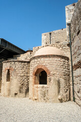 Architectural elements of the 8th century basilica in the Church of St. Nicholas the Wonderworker in Demre, Turkey