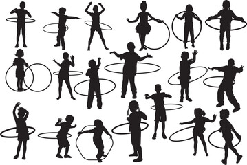 Print Hula Hoop silhouette; Hula Hoop EPS; Hula Hoop Vector; Gymnastics Clipart; Sports EPS; Hula Hoop Clipart; Hula Hoop EPS bundle