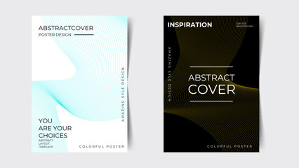 Modern gradient poster background vector set. Minimalist style cover template with vibrant perspective 3d geometric prism shapes collection. Ideal design for brochure, cover, banner, flyer, card, web