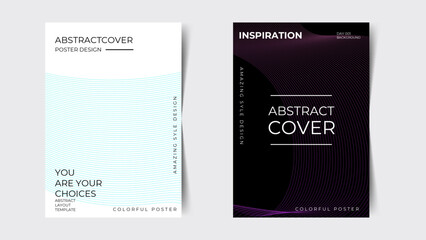 Modern gradient poster background vector set. Minimalist style cover template with vibrant perspective 3d geometric prism shapes collection. Ideal design for brochure, cover, banner, flyer, card, web