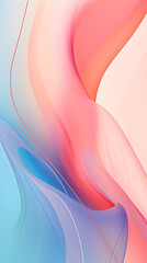 Digital rainbow wavy lines abstract graphic poster background