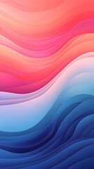 Obraz premium Digital rainbow wavy lines abstract graphic poster background