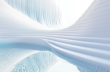 Modern White Wavy Architecture Design Background