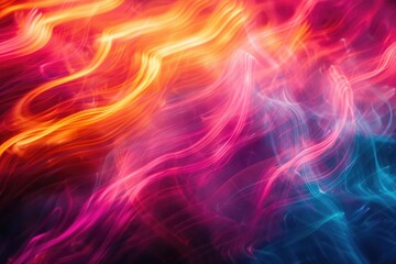 Obraz premium Abstract neon background with lines and tints