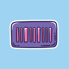 Barcode doodle vector design